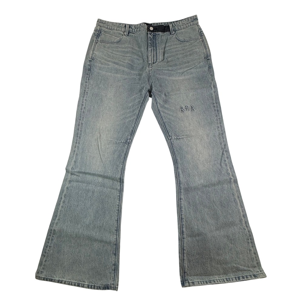 RtA Mael Slim Flare Jeans Ocean Mist Blue Denim Pants MEXOD1242-J2234OCNMT 38